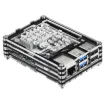 This compact multi-layer acrylic case suits the Raspberry Pi 5 and provides access to all ports on the board.  Includes cooling fan module with heatsink.