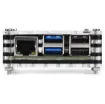 This compact multi-layer acrylic case suits the Raspberry Pi 5 and provides access to all ports on the board.  Includes cooling fan module with heatsink.