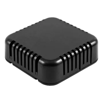 This enclosure has a vented design which protects electronics from harmful contact  with hands or tools, but allows entry of air and moisture for applications which require environmental exposure (ex: sensors).
It's ideally suited for mounting of printed circuit boards.