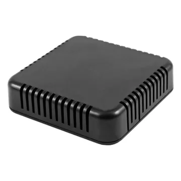 This enclosure has a vented design which protects electronics from harmful contact  with hands or tools, but allows entry of air and moisture for applications which require environmental exposure (ex: sensors). It's ideally suited for mounting of printed circuit boards.