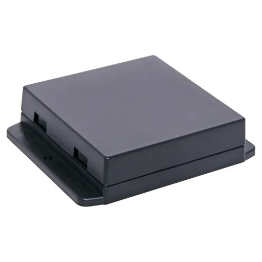 A wide selection of flanged boxes with snap fit lids which allow access to internal circuitry without unscrewing the flange screws. Great for small circuits, control boxes, relays and industrial controls.  Base fitted with four PCB posts, lid has four cable entry mouldings which may be knocked out. All dimensions ±0.5mm & exclude flanges