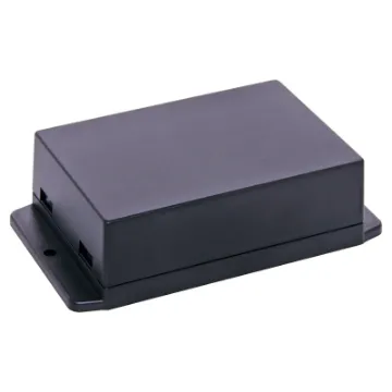 A wide selection of flanged boxes with snap fit lids which allow access to internal circuitry without unscrewing the flange screws. Great for small circuits, control boxes, relays and industrial controls.  Base fitted with four PCB posts, lid has four cable entry mouldings which may be knocked out. All dimensions ±0.5mm & exclude flanges