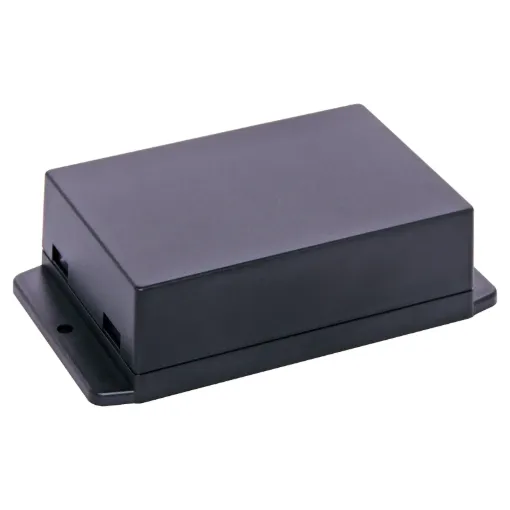 A wide selection of flanged boxes with snap fit lids which allow access to internal circuitry without unscrewing the flange screws. Great for small circuits, control boxes, relays and industrial controls.  Base fitted with four PCB posts, lid has four cable entry mouldings which may be knocked out. All dimensions ±0.5mm & exclude flanges