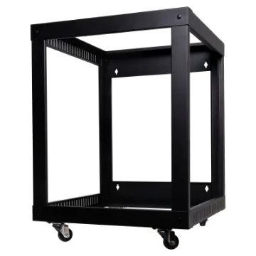 This 12RU 19" open rack frame allows you the option of side mounting to the wall surface, or use as a freestanding rack on castors.