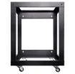 This 12RU 19" open rack frame allows you the option of side mounting to the wall surface, or use as a freestanding rack on castors.