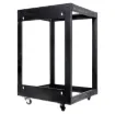 This 15RU 19" open rack frame allows you the option of side mounting to the wall surface, or use as a freestanding rack on castors.