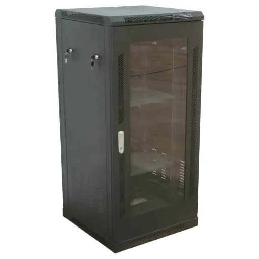 Constructed from 1.5mm black powdercoated steel, these freestanding 19" racks are ideal for communications, public address and IT server rooms.