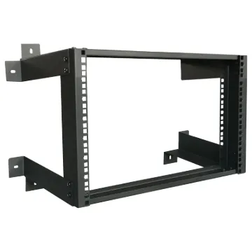 An open frame 8RU 19 inch rack system designed for wall mounting equipment up to 300mm deep. Ideal for combinations of patch panels, security and audio equipment. The flat mounting plates can be attached to the wall surface using standard fasteners.
