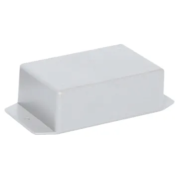 Flanged versions of our popular jiffy boxes allowing wall or chassis mounting. 
UB5 size 82Lx54Wx30Hmm, grey.