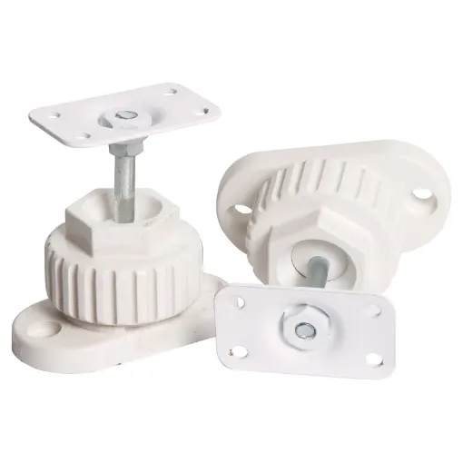 Installs in minutes! Great for mounting speakers & cameras. Plate can be removed to become an M6 mounting thread if required. 50 deg. adjustment. 5kg max. 31 x 52mm plate.