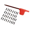 Pack of 30 M2.2 x 8mm torx head bolts with matching tool. Nickel plated. Suitable for use with panel mounting P0515. 