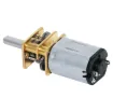 A very small geared motor with 3-12V input voltage.
3&Oslash x 10Lmm shaft. Size: 12W x 12H x 34L (inc
shaft). 1.6A at stall. Torque: J 0054 2kg/cm.