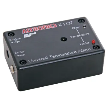 This compact alarm can be used to monitor the operating temperature of a whole range of devices. You could use it to monitor your tropical fish tank, your home brew, freezer, fridge, your hot water system or where temperature monitoring is useful.