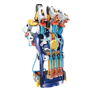 Build your own BIG robotic hand, slip your hand into it like a glove, and operate the mechanical fingers with your own fingers.
