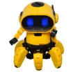 This kit contains the parts to build your new smart friend. Tobbie is an intelligent six legged robot which provides great interaction with children. The little robot offers wonderful lights and sound effects.