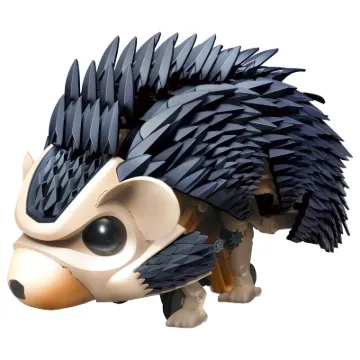 This cute hedgehog toy kit bristles his spines when he hears a loud noise (such as a hand clap). He will even curl up and roll away if you scare him enough! Features light up eyes and motorised feet allowing him to scurry away. Assembles in under 2 hours with no special tools required. Requires 4 x AAA batteries.