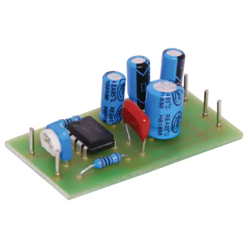 (SC Feb '94) Physically about the same size as a standard 9V battery, this compact little amplifier delivers 0.5W of power into 8 ohms from a 9V battery.  Ideal for beginners, experimenting and small audio projects.