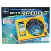 Build and learn with your own working AM-FM radio. Tunes into your favourite AM-FM radio stations. Receives band from 520-1650 KHz (AM) & 88-108 MHz (FM). Learn how radios work. Earphone included.
