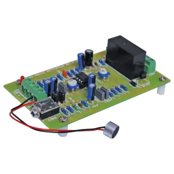 (SC July. '11) This versatile VOX circuit is triggered whenever a noise or sound is made causing a relay to close for a preset time. Requires a 12V DC power supply and a microphone. Reaction sensitivity and on tim