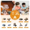 A 400pc set allowing kids to build up to 26 different projects, and create designs of their own. Includes control unit and intelligent sensors (2) that allow building of line tracking, obstacle avoiding and following robot designs. Blocks are compatible with other major brands. Fully programmable using Scratch. Includes storage box.