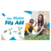 This 300pc set contains the parts for 72 different project designs which can be built using Makerzoids 3D app tutorials.