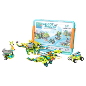 Build up to 200 different projects or create your own! Great for inspiring kids to invent and design with staged learning from the basics up to advanced Scratch programming. Each set contains hundreds of blocks, plus multifunction sensors, programmable motor and host controller. Compatible with big brand name blocks.