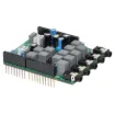 The PT2329 is an audio processor IC consisting of a stereo input selector along with volume and tone controls, all controlled through I2C.