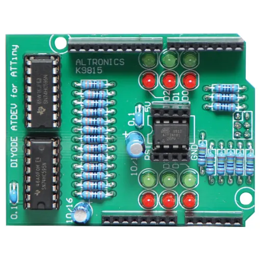 A powerful and versatile programming and breakout shield for ATtiny. Combine the shield with your favourite UNO and you've instantly got a programmer and debugging system in one!