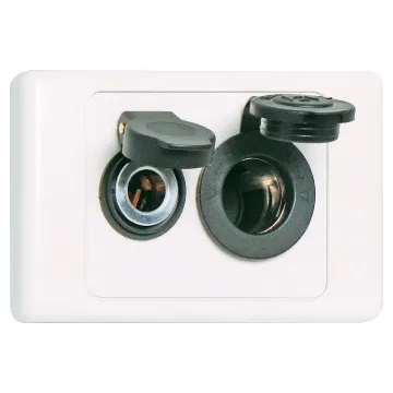Includes dual weather resistant 12V accessory sockets. Ideal for caravans and RV's. 6.35mm spade rear connections.