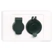 Includes a single weather resistant merit socket and a USB type 'A' charging socket. Ideal for caravans and RV's. 6.35mm spade rear connections.