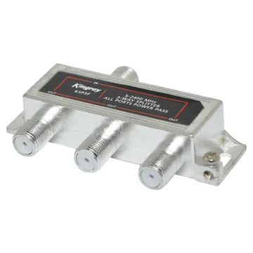 Housed in a zinc diecast enclosure to prevent external interference from unwanted signals. Unlike cheaper splitters, these are wideband and will accept frequencies up to 2400MHz making them suitable for use with Digital TV, Cable and Satellite TV frequency
