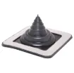 Weatherproof rubber flashing to allow penetration of metal roofing from 0-35mm without water ingress.