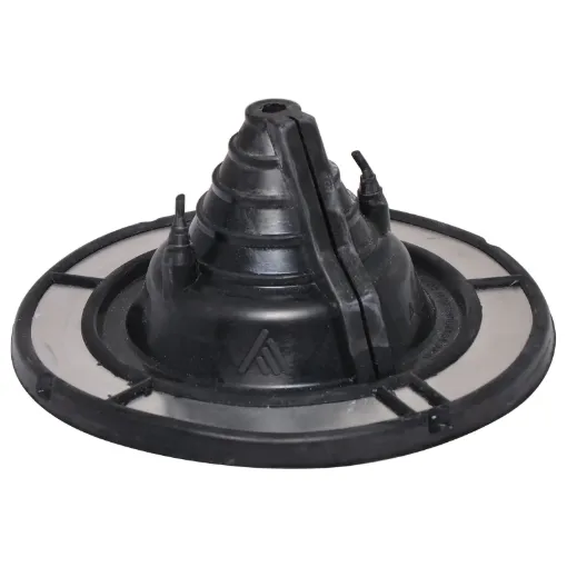 Weatherproof rubber flashing to allow penetration of metal roofing from 12-70mm without water ingress. Black colour.