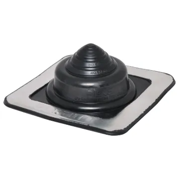 Weatherproof rubber flashing to allow penetration of metal roofing from 5-55mm without water ingress. Black colour.