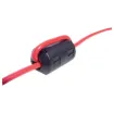 Suitable for high frequency ground current suppression in multi core cables. Maximum cable diameter 8mm such as RGB and mains cables.