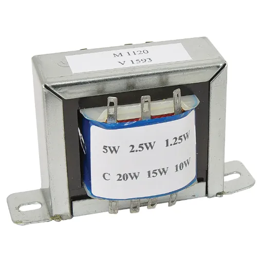 High quality, high performance 100V line audio transformers. All models are wound on professional grade grain orientated steel core for extended frequency response. Designed for use in high grade constant voltage 100V and 70V PA Systems.