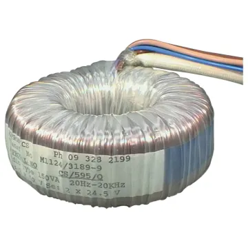 High power toroidal transformer for audio use. Input and output windings can be reversed or be configured differently i.e. Input windings series connected for 100V and output windings paralleled for 4 Ohm.