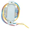 Powertran EI-Core 240V AC mains transformer with 1A centre tapped secondary configuration. 6.25V and 12.5V secondary voltages available at 1A current output. Primary and secondaries fitted with 200mm flyleads. Fully electrical authority approved for AS/NZS 61558.2.6.