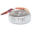 Efficient toroidal transformer with 9V secondaries. 80VA rated.