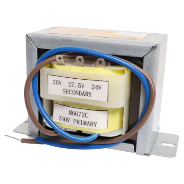 Primary fitted with 200mm fly leads.  Secondary taps have solder tags.