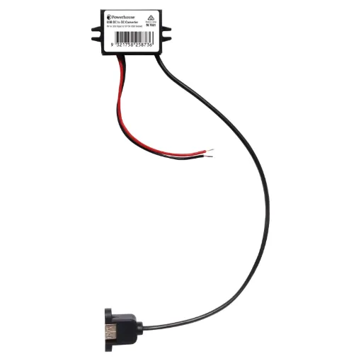 This handy DC-DC converter accepts a 8-32V DC input voltage and converts it to a 5V 5A type A USB socket output for charging a USB device. These can be easily integrated into vehicle wiring, remote power systems and more.