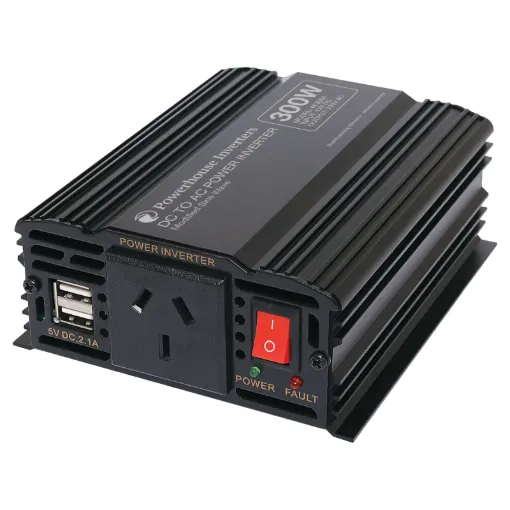 This compact 300W modified sine wave power inverter is ideal for providing AC power to appliances whilst away from mains power.