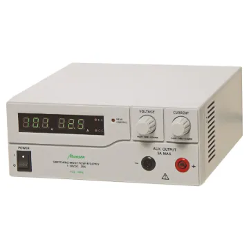 A 1-30V, 20A adjustable current limiting power supply. Both voltage and current settings may be set in fine or coarse modes allowing precise adjustments. Includes three programmable preset outputs.