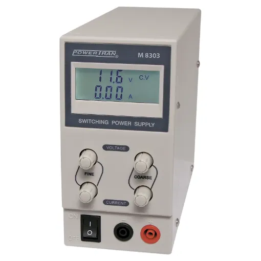 A compact, efficient bench top power supply for use in servicing, repair and design of electronics. The low noise switchmode design offers excellent regulation for low current requirements.