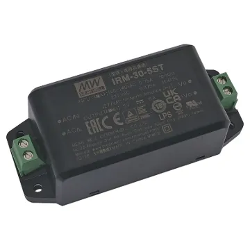 The Mean Well IRM-30-5ST 30W miniature AC-DC power supply is ready to be soldered onto the PCB boards of various kinds of electronic instruments or industrial automation equipment.