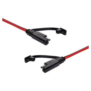 Supplied pre-terminated in a 30cm loop with mating SAE bullet connectors on each end. 18AWG cable 7.5A rated.