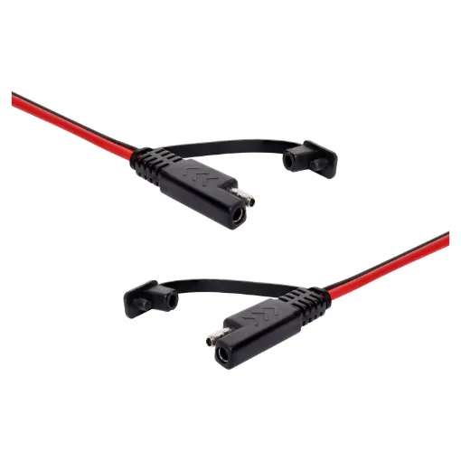 Supplied pre-terminated in a 30cm loop with mating SAE bullet connectors on each end. 18AWG cable 7.5A rated.