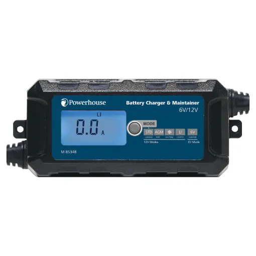 This compact charger is suitable for all lead acid type and Lithium (LiFePO4) type batteries. It will charge 6V/12V cells using a 6-stage charging circuit.