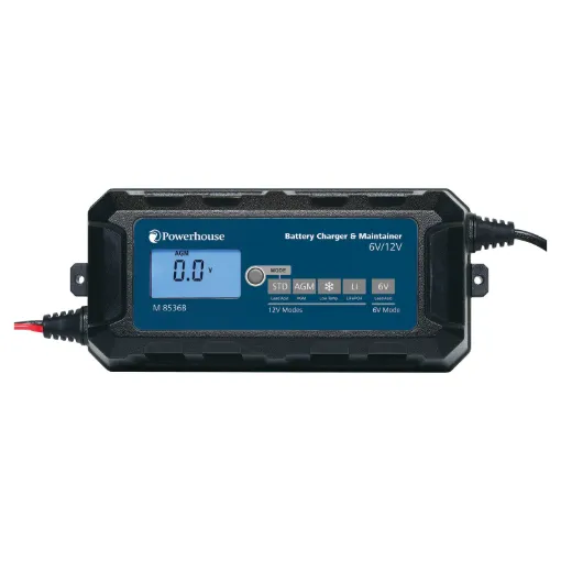 This compact charger is suitable for all lead acid type and Lithium (LiFePO4) type batteries. It will charge 6V/12V cells using a 6-stage charging circuit.