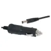 Fixed 2.1mm tip. Powers 12V devices in your car. Curly cord keeps your cabling tidy.